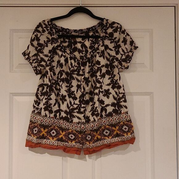 Sonoma Tropical button down blouse - Picture 1 of 4